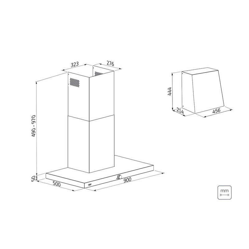 Coifa de Parede Tramontina Design Collection Dritta Wall Silent Pro 90 220 V em Aço Inox