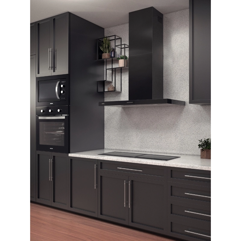Coifa de Parede Tramontina Dritta Wall Black 90 em Aço Inox com Pintura Automotiva Preta 220 V 90 cm