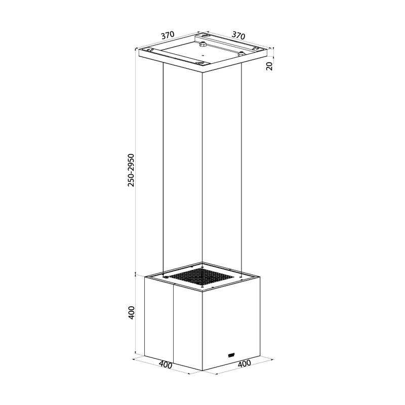 Coifa Tramontina Cube Isla 40 Silent T smart 220 V em Aço Inox com Acabamento Acetinado
