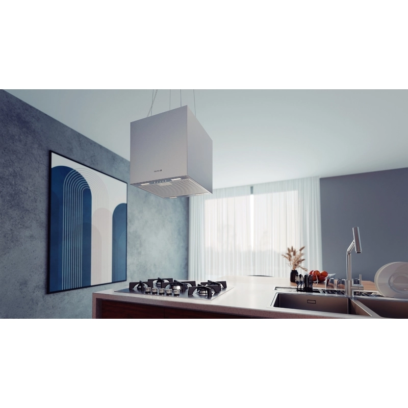 Coifa Tramontina Cube Isla 40 Silent T smart 220 V em Aço Inox com Acabamento Acetinado