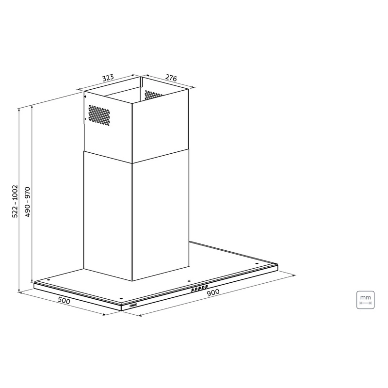 Coifa Tramontina Slim Wall 90 em Aço Inox com Acabamento Black Steel 220 V