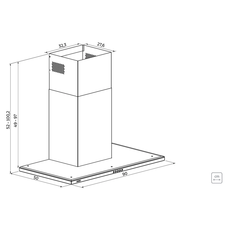 Coifa Tramontina Slim Wall 90 em Aço Inox com Acabamento Black Steel 220 V