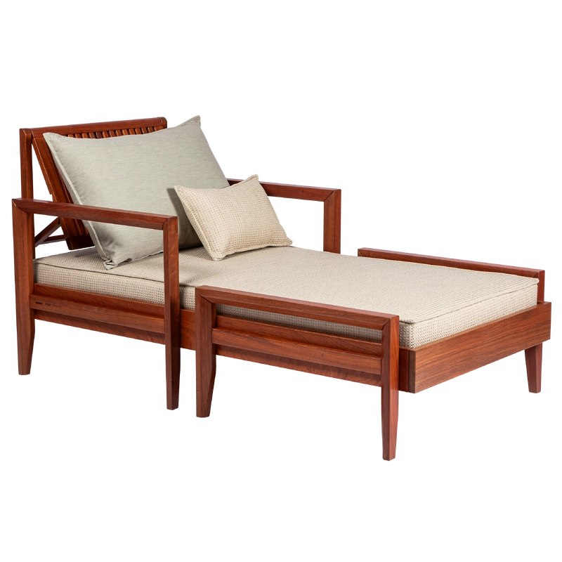 Conjunto Estofado para Chaise Tramontina Mood em Tecido Quaker Decor Acrílico Verde Sage