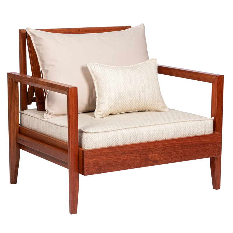 Conjunto Estofado para Poltrona Tramontina Mood em Tecido Quaker Decor Acrílico Alabaster