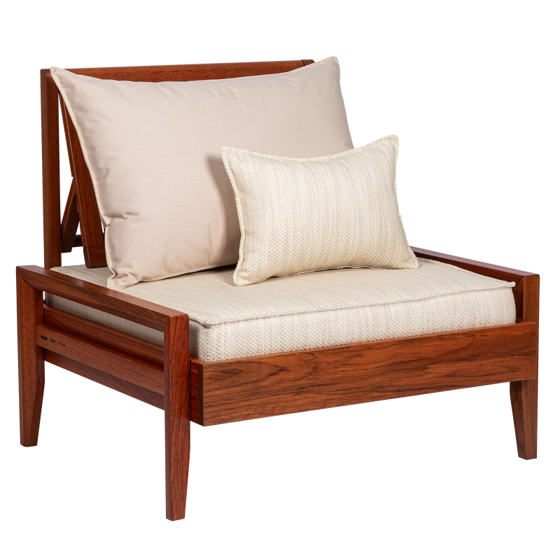 Conjunto Estofado para Poltrona Tramontina Mood em Tecido Quaker Decor Acrílico Alabaster