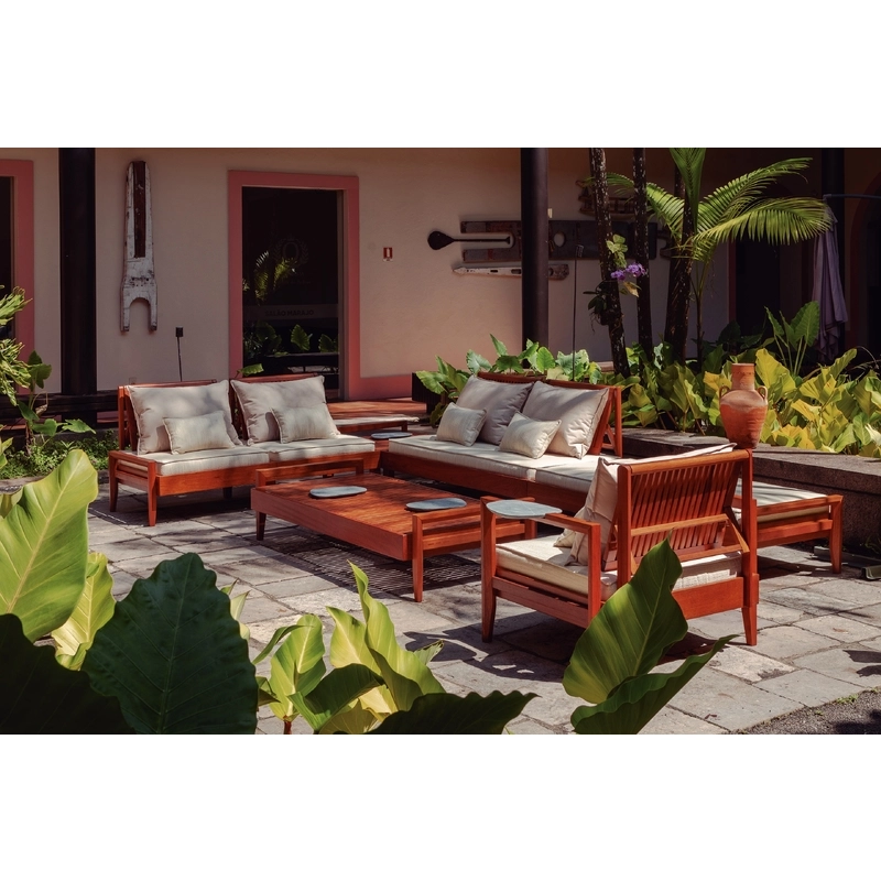 Conjunto Estofado para Poltrona Tramontina Mood em Tecido Quaker Decor Acrílico Alabaster