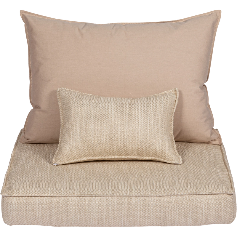 Conjunto Estofado para Poltrona Tramontina Mood em Tecido Quaker Decor Acrílico Alabaster