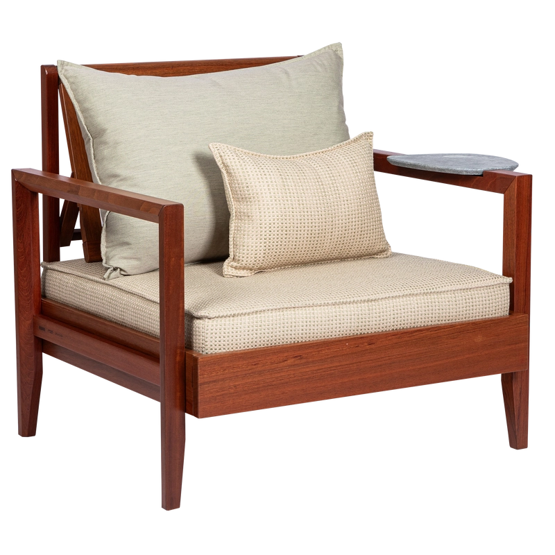 Conjunto Estofado para Poltrona Tramontina Mood em Tecido Quaker Decor Acrílico Verde Sage