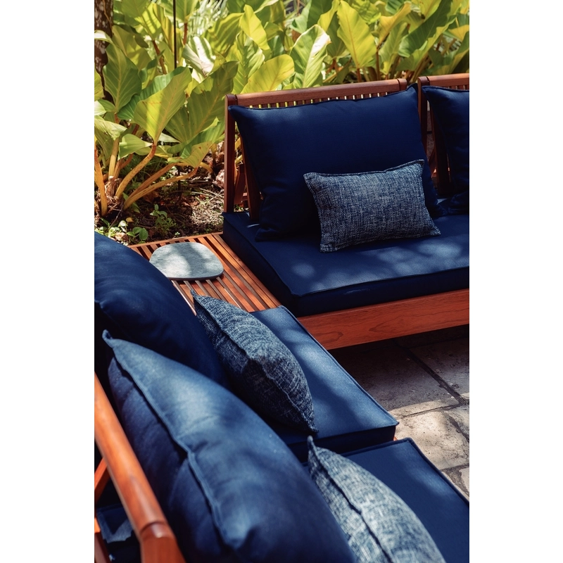 Conjunto Estofado para Sofá Tramontina Mood em Tecido Quaker Decor Acrílico Marine
