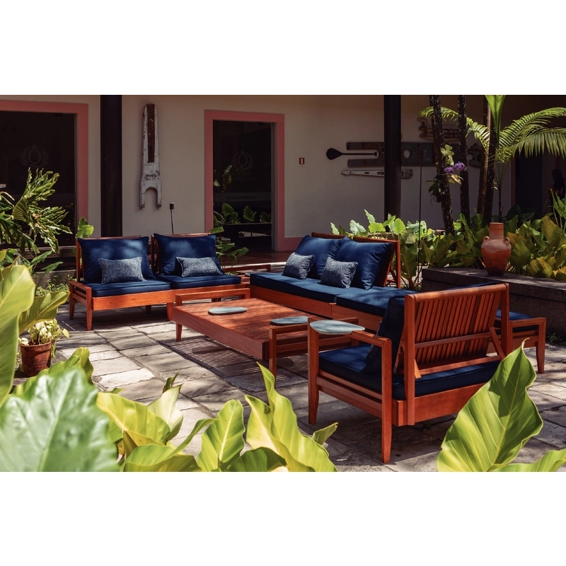 Conjunto Estofado para Sofá Tramontina Mood em Tecido Quaker Decor Acrílico Marine