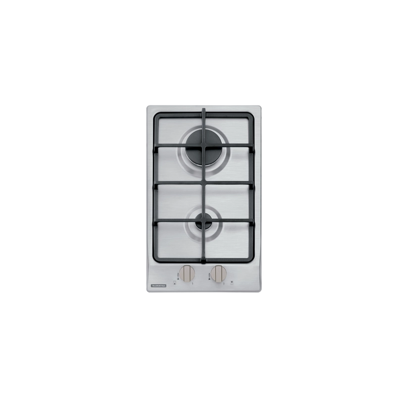 Cooktop a Gás Tramontina Dominó em Aço Inox e Trempes em Ferro Fundido com Acendimento Superautomático 2 Queimadores