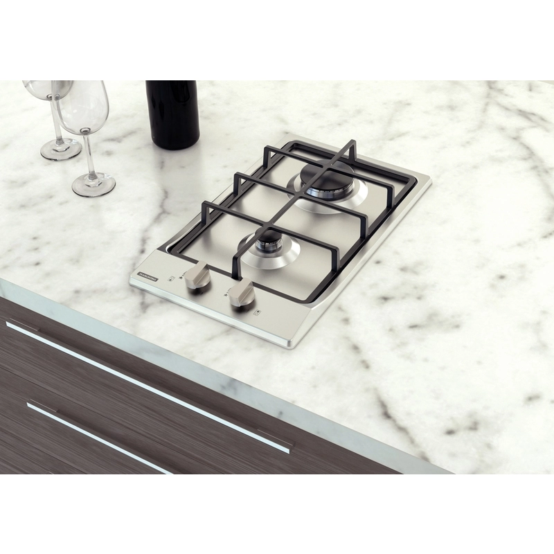 Cooktop a Gás Tramontina Dominó em Aço Inox e Trempes em Ferro Fundido com Acendimento Superautomático 2 Queimadores