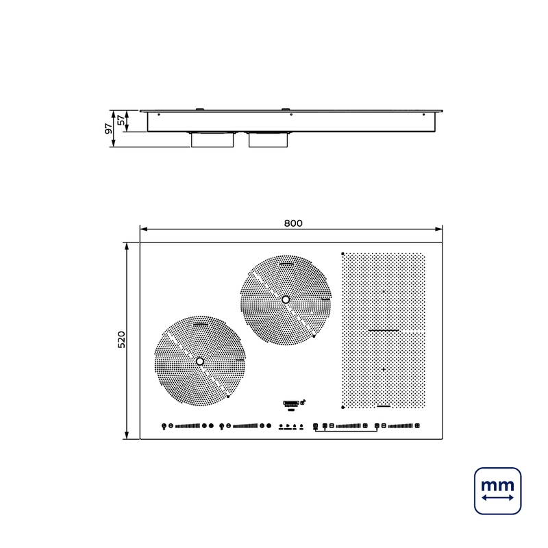 Cooktop de Embutir por Indução Tramontina Guru ThermoGuide Black Series