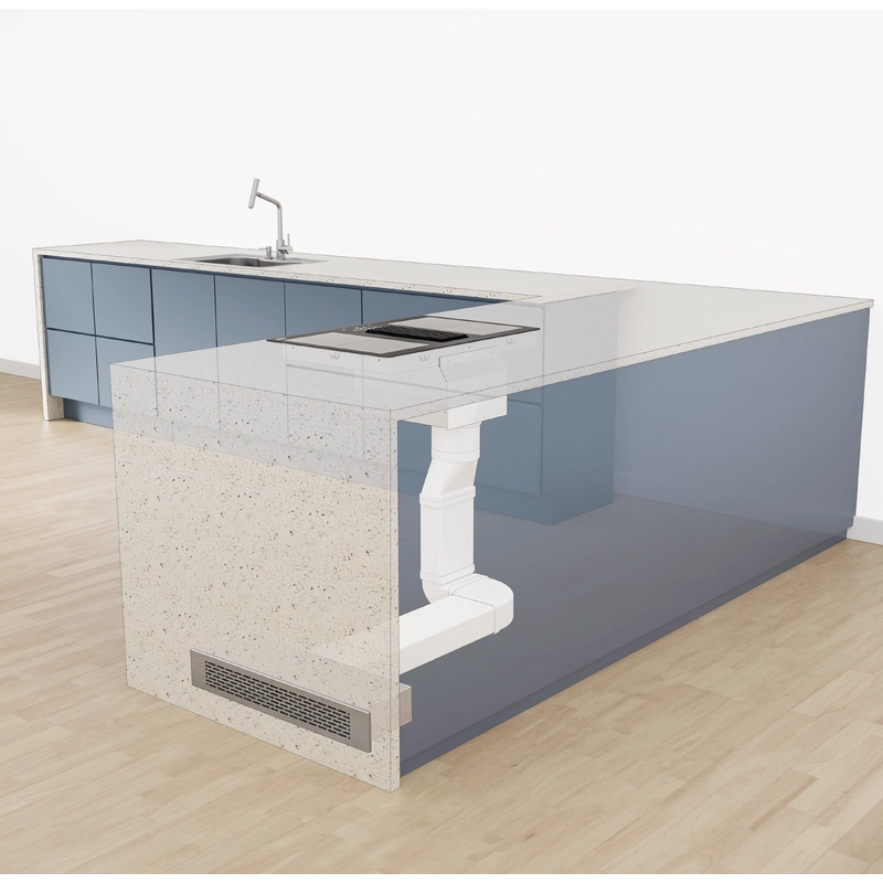 Cooktop Indução Tramontina Design Collection Duo 4EI 80 com Coifa Integrada em Modo Depuração 220 V