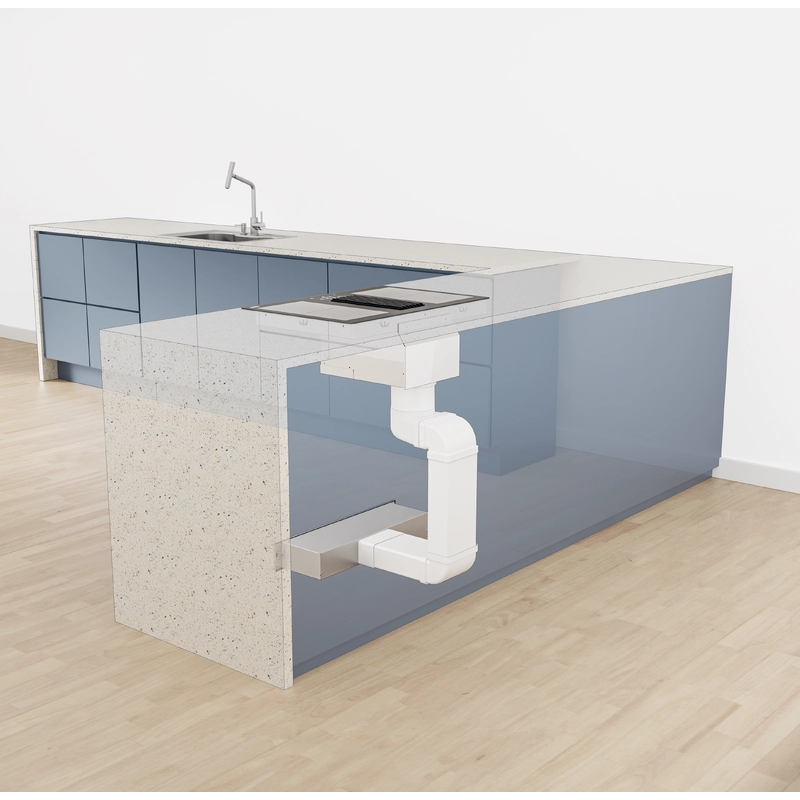 Cooktop Indução Tramontina Design Collection Duo 4EI 80 com Coifa Integrada em Modo Depuração 220 V