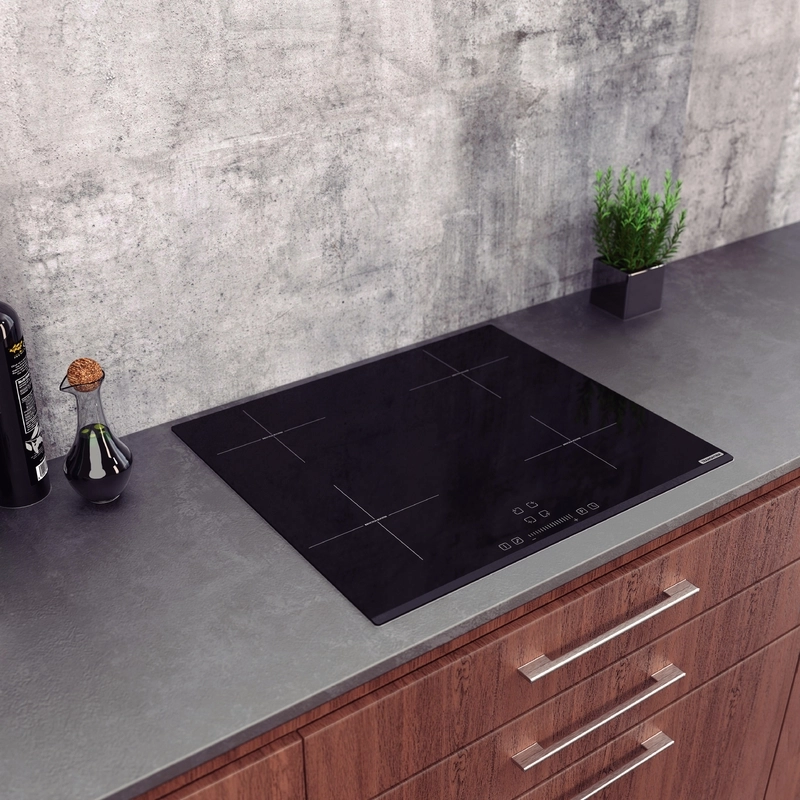 Cooktop por Indução Tramontina Square Slider B 4EI 60 Vitrocerâmico com 4 Áreas de Aquecimento e Comando Touch