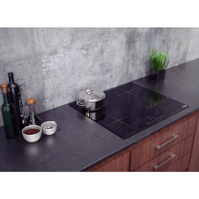 Cooktop por Indução Tramontina Square Slider B 4EI 60 Vitrocerâmico com 4 Áreas de Aquecimento e Comando Touch