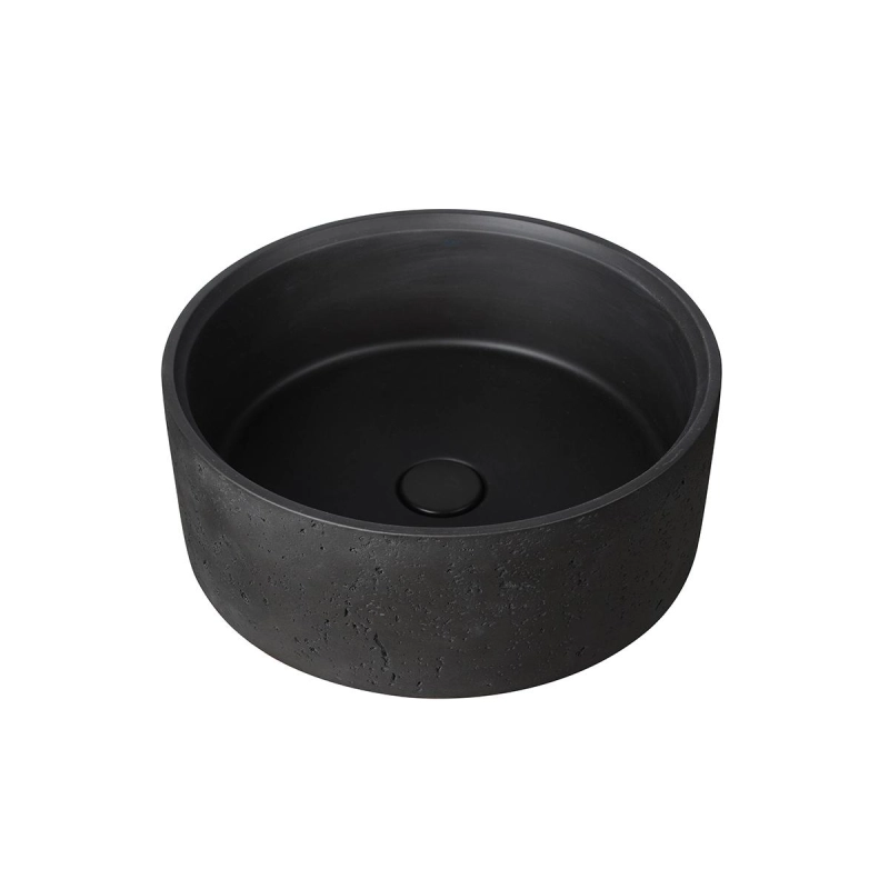 Cuba de Apoio Moon GeoStone - Black Terrazzo