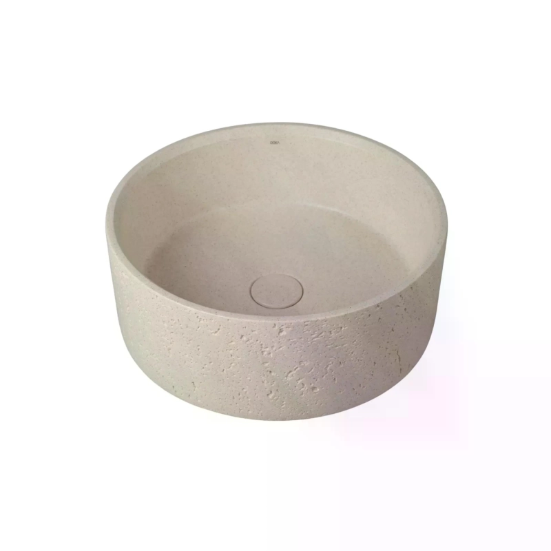 Cuba de Apoio Moon GeoStone - Off White Terrazzo