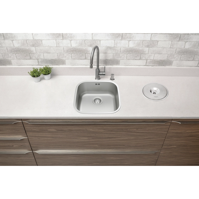 Cuba de Embutir ou Sobrepor Tramontina Aria Maxi 40 BS em Aço Inox Escovado 40x40 cm