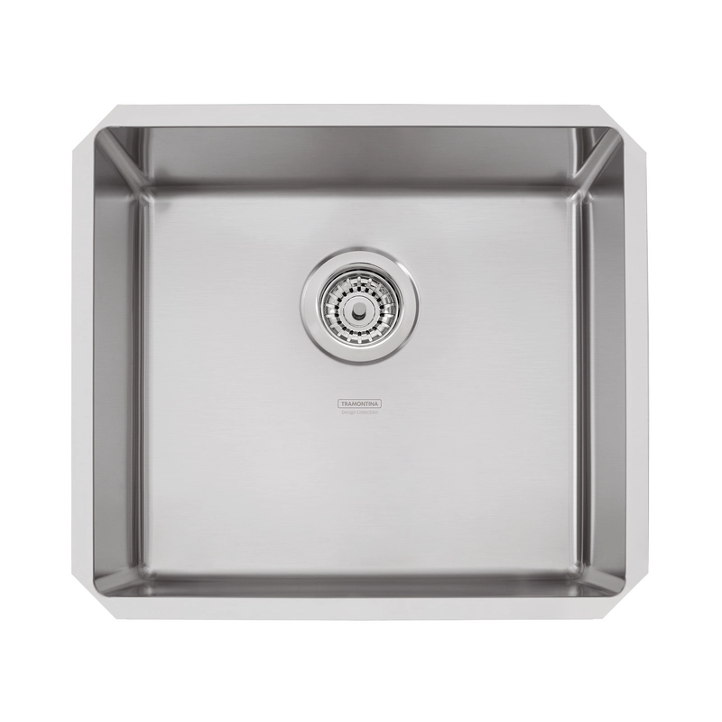 Cuba de embutir Tramontina Design Collection Quadrum Undermount em Aço Inox com Acabamento Acetinado 45 U 45x40 cm