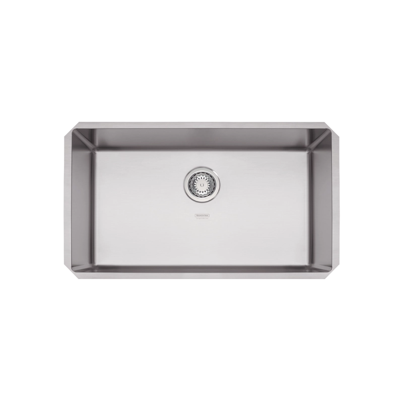 Cuba de embutir Tramontina Design Collection Quadrum Undermount em Aço Inox com Acabamento Acetinado 70 U 70x40 cm