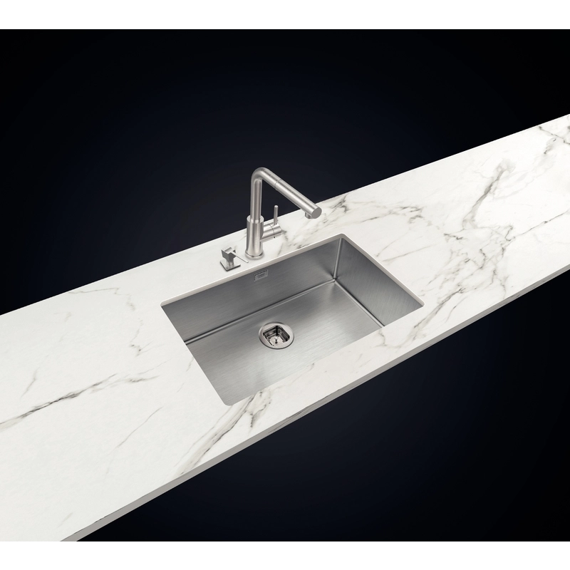 Cuba de embutir Tramontina Design Collection Quadrum Undermount em Aço Inox com Acabamento Acetinado 70 U 74x44 cm