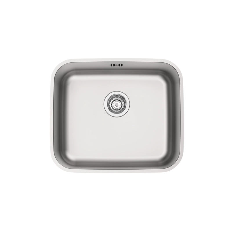 Cuba de Embutir Tramontina Dora 40 BL R6 em Aço Inox Escovado com Válvula e escape 40x34 cm