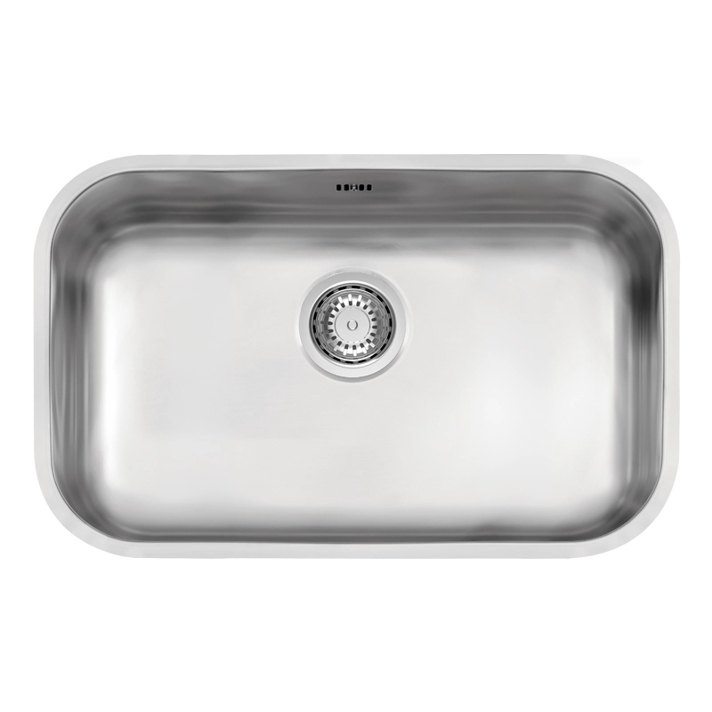 Cuba de embutir Tramontina Lavínia Plus 56 BL em Aço Inox Escovado 56x34 cm com válvula de 4 1/2" com escape