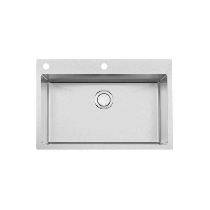 Cuba de Sobrepor Tramontina Design Collection Quadrum Flush 1C 70 em Aço Inox com Acabamento Acetinado