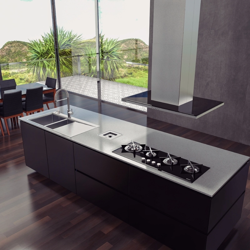Cuba de Sobrepor Tramontina Design Collection Smooth 1.5C 34 EX em Aço Inox com Acabamento Acetinado 100x52 cm com 2 Cubas