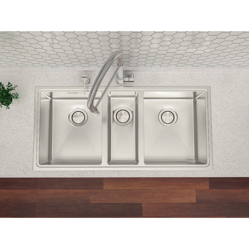 Cuba Tramontina Design Collection Quadrum 2.5 C 34 em Aço Inox com Acabamento Acetinado