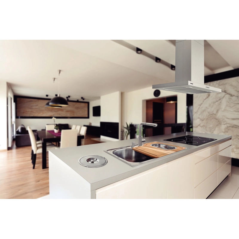 Coifa de Ilha Tramontina Dritta Isla 90 Split em Aço Inox 90 cm 220