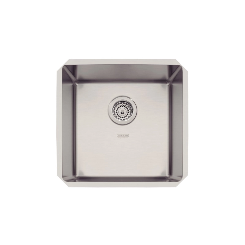 Cuba de embutir Tramontina Design Collection Quadrum 40 U em Aço Inox com Acabamento Acetinado 40x40 cm