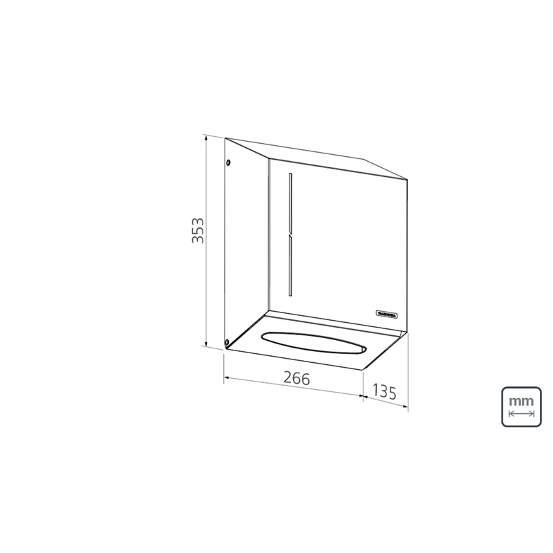 Dispenser para Papel Toalha Tramontina em Aço Inox com Acabamento Acetinado