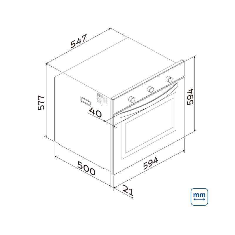 Forno Elétrico de Embutir Tramontina Glass Cook em Vidro Temperado Preto 7 Funções 73 L