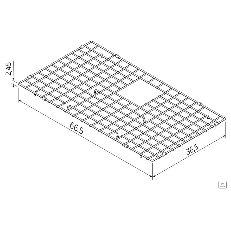 Grade Aramada Tramontina Design Collection em Aço Inox para Cubas Quadrum 70