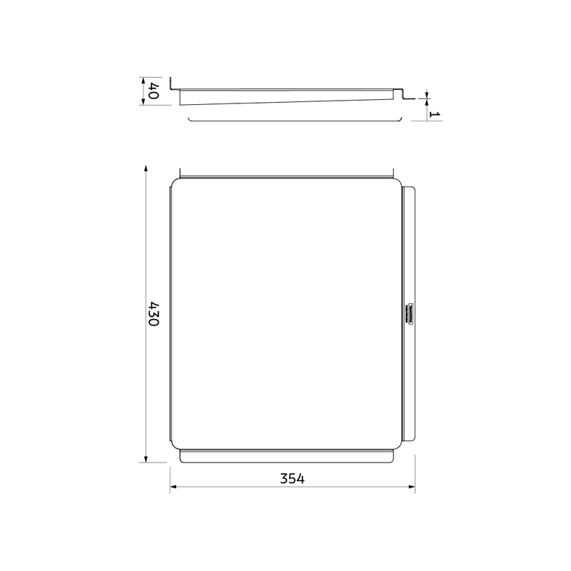 Escorredor de Louça Tramontina Design Collection Móvel para Cubas Quadrum em Aço Inox