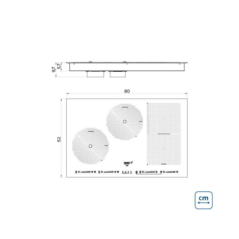 Cooktop de Embutir por Indução Tramontina Guru ThermoGuide Black Series