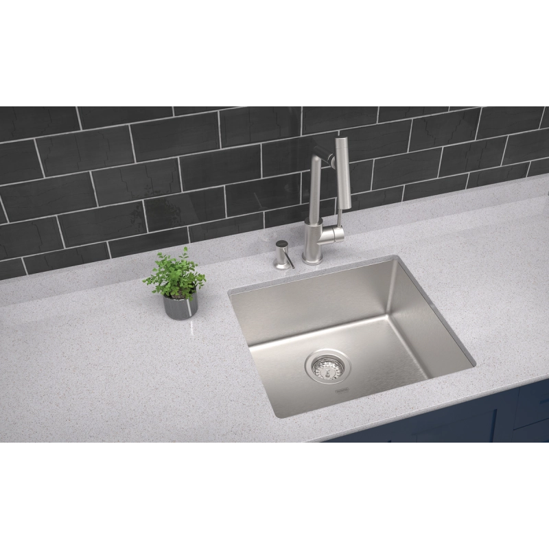 Cuba de embutir Tramontina Design Collection Quadrum Undermount em Aço Inox com Acabamento Acetinado 45 U 45x40 cm