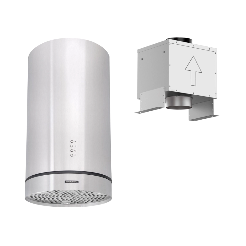 Coifa de Ilha Tramontina Tube Isla 35 Split em Aço Inox 220 V