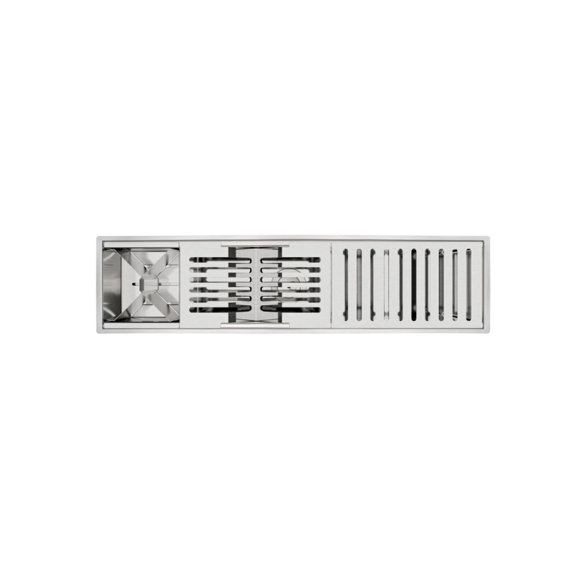 Canal Organizador em Aço Inox Tramontina para Sobrepor com Acabamento Acetinado 75x18 cm
