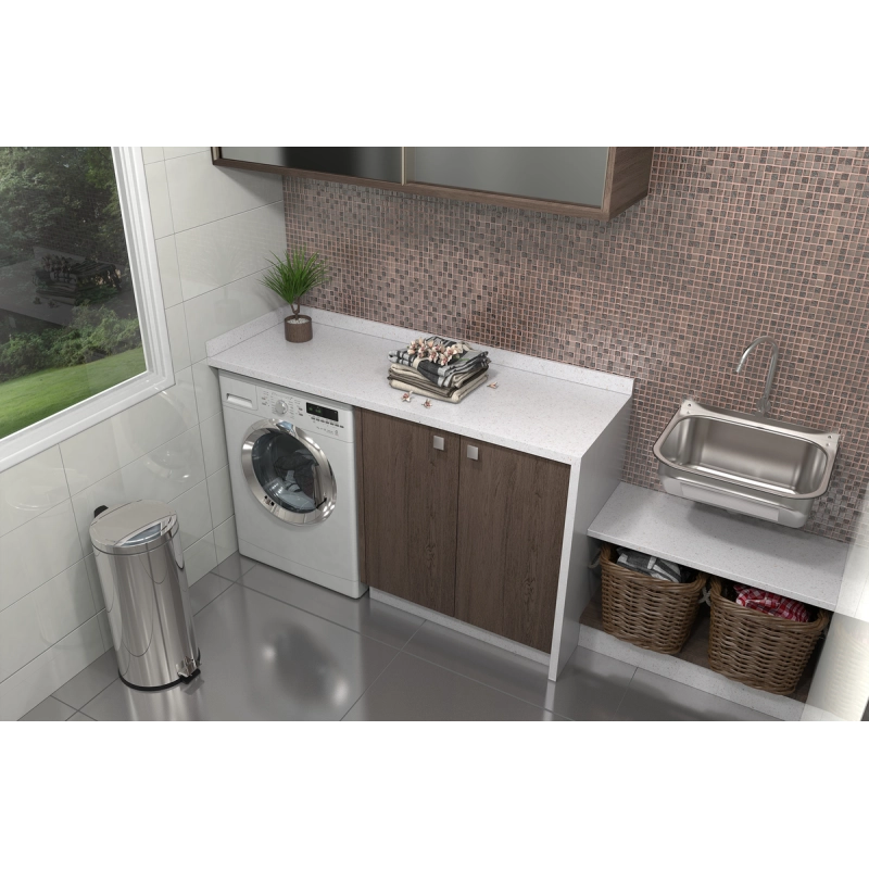 Tanque de Parede Tramontina Hera Wall 34 L em Aço Inox Escovado 50x40 cm