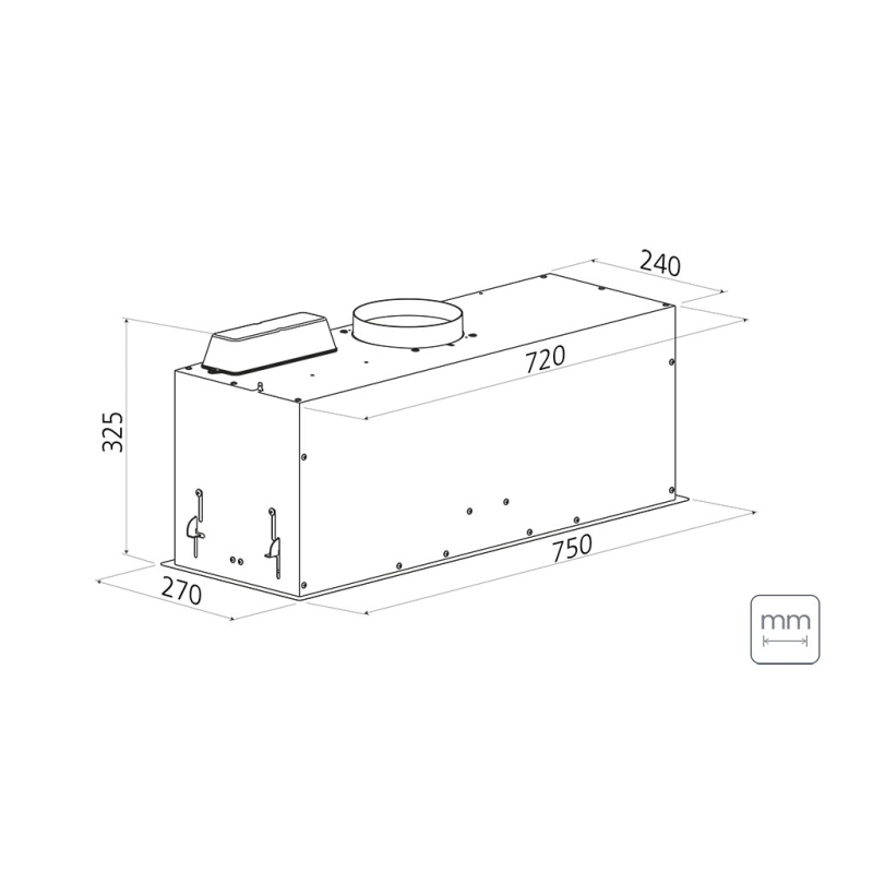 Coifa de Embutir Tramontina Incasso Retangular em Aço Inox 75 cm 220 V