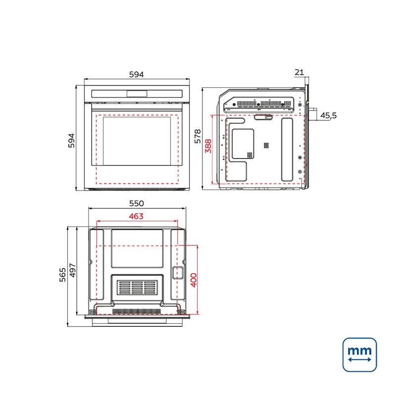 Forno Tramontina Epic T smart 60 F13 em Aço Inox