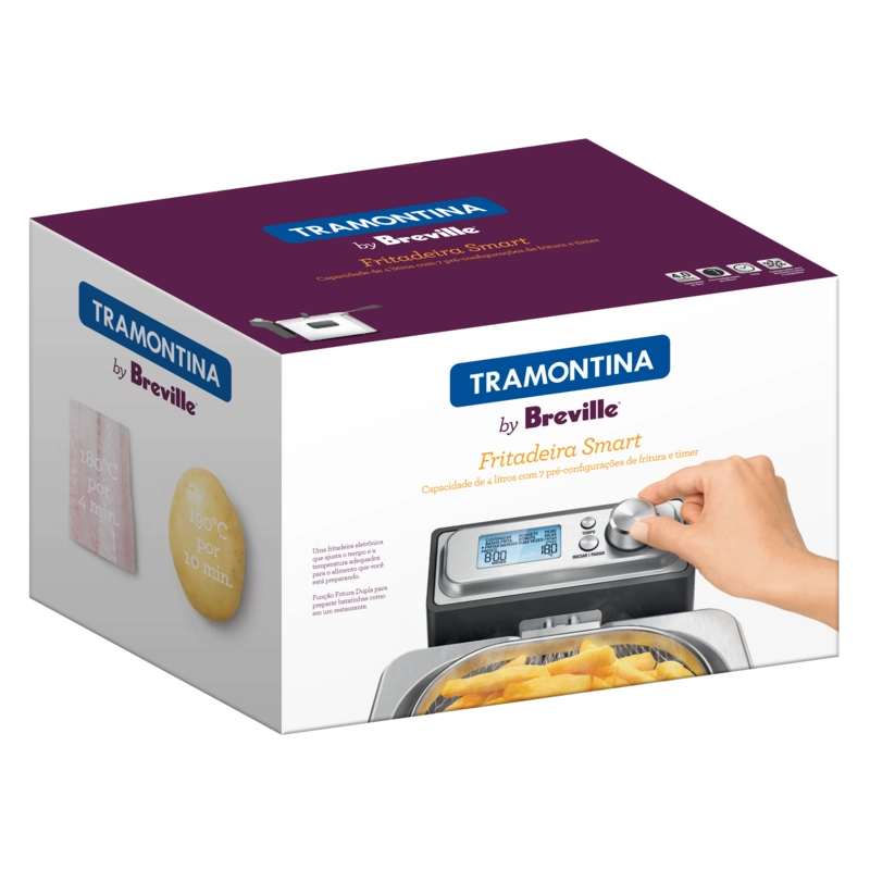 Fritadeira Elétrica Tramontina by Breville Smart em Aço Inox 7 Funções 4 L 220 V