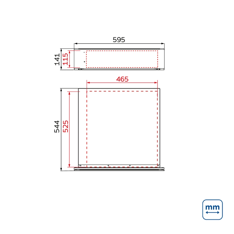 Gaveta Aquecedora Tramontina Epic 60X15 em Aço Inox