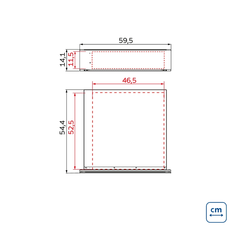 Gaveta Aquecedora Tramontina Epic 60X15 em Aço Inox