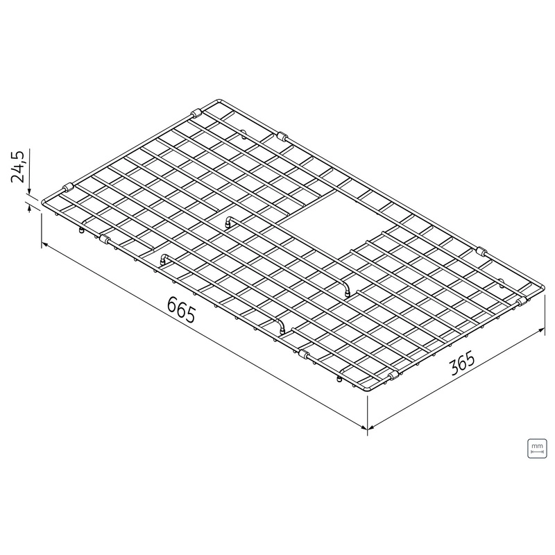 Grade Aramada Tramontina Design Collection em Aço Inox para Cubas Quadrum 70