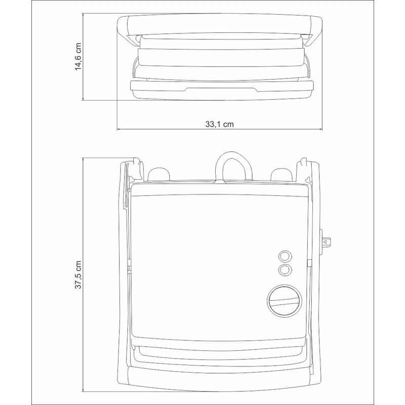 Grill Elétrico Tramontina by Breville Adjusta em Aço Inox com Bandeja Removível 127 V